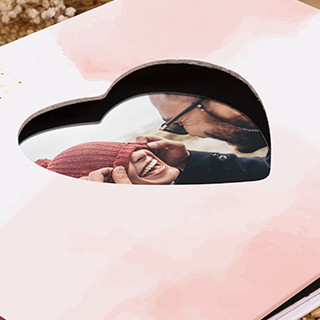 Livre photo coeur - A4 Paysage - Couverture à fenêtre