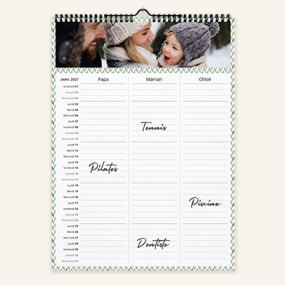 Calendrier mural - A3 Portrait - Familial 