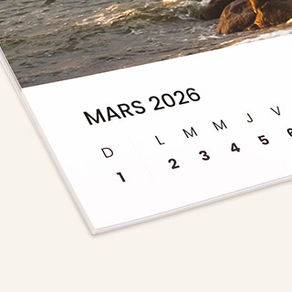 Calendrier mural - A3 Paysage