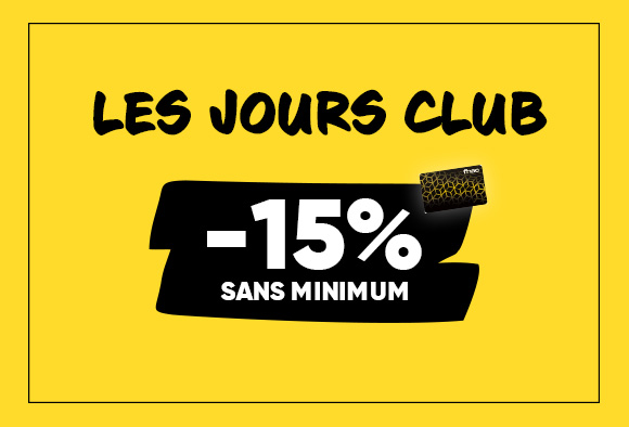 -15% sans minimum : exclusif
